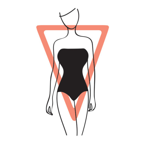 petite inverted triangle shape