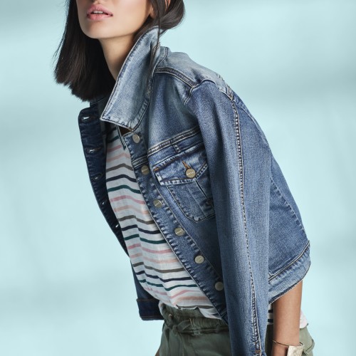 how to style a denim jacket - summer